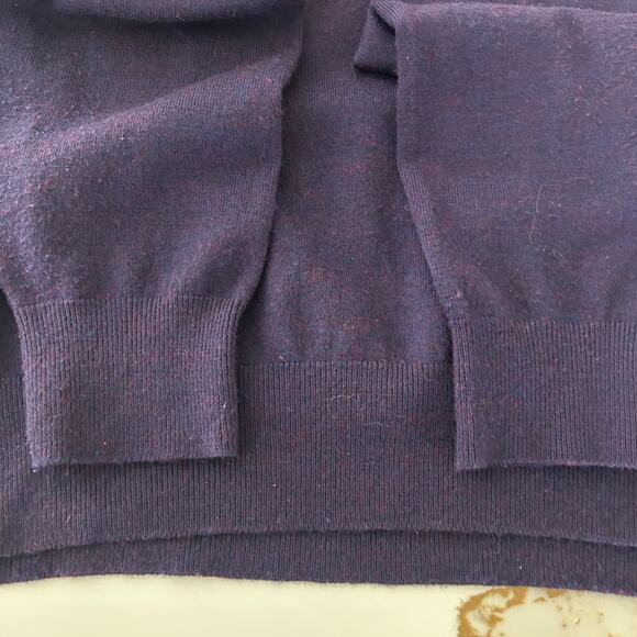 Orvis Sweater 100% Merino Wool Mens VNeck SZXL Purple Winter Comfortcore Classic - Picture 7 of 8